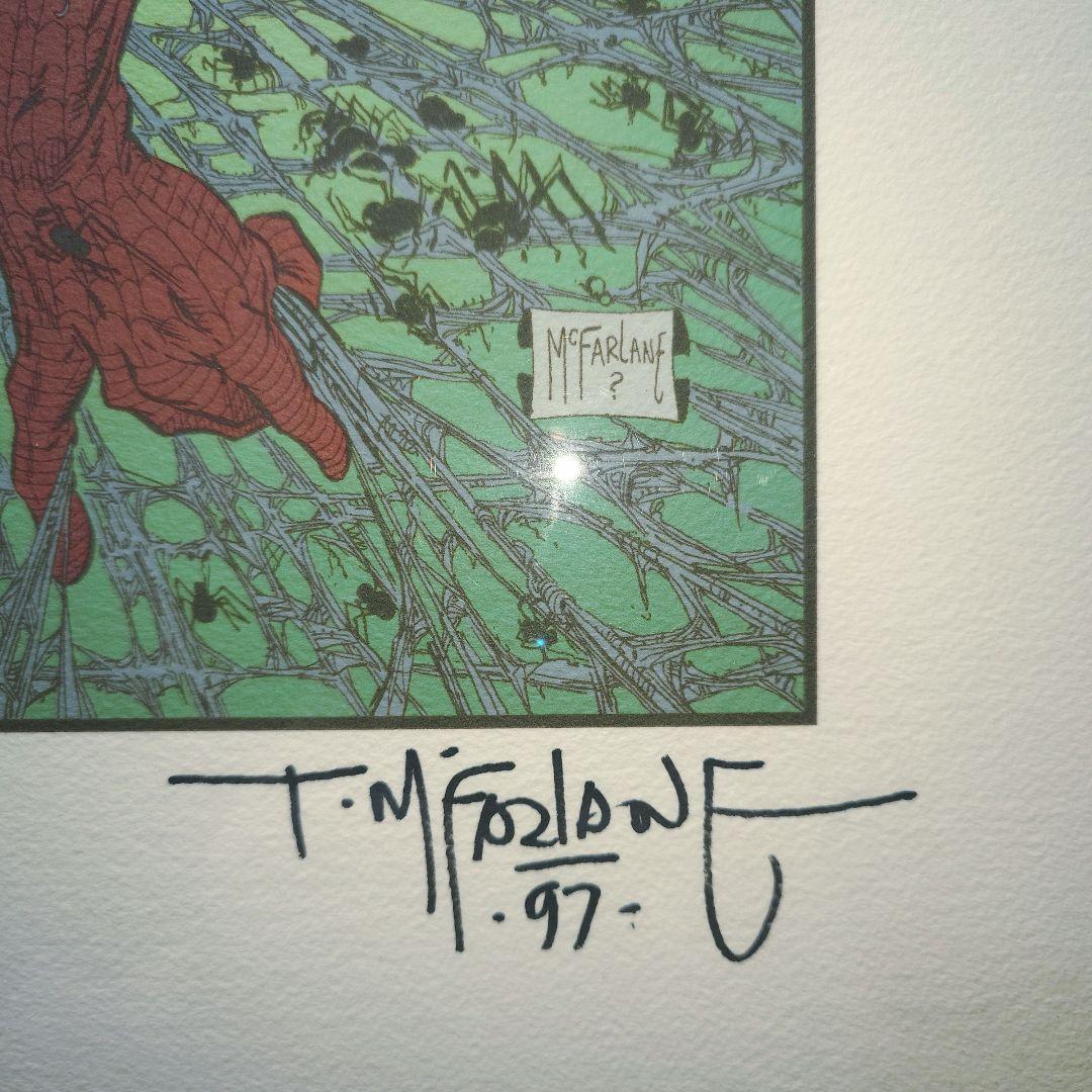 原画寸 スパイダーマン マクファーレン直筆サイン 38.5✕55cm 限定300