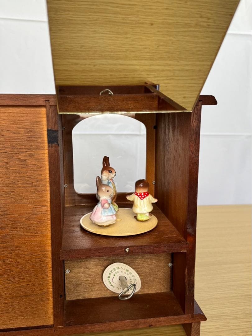 ✨希少✨激レア✨アンティークリトルグレイラビットオルゴール付きジュエリーボックス