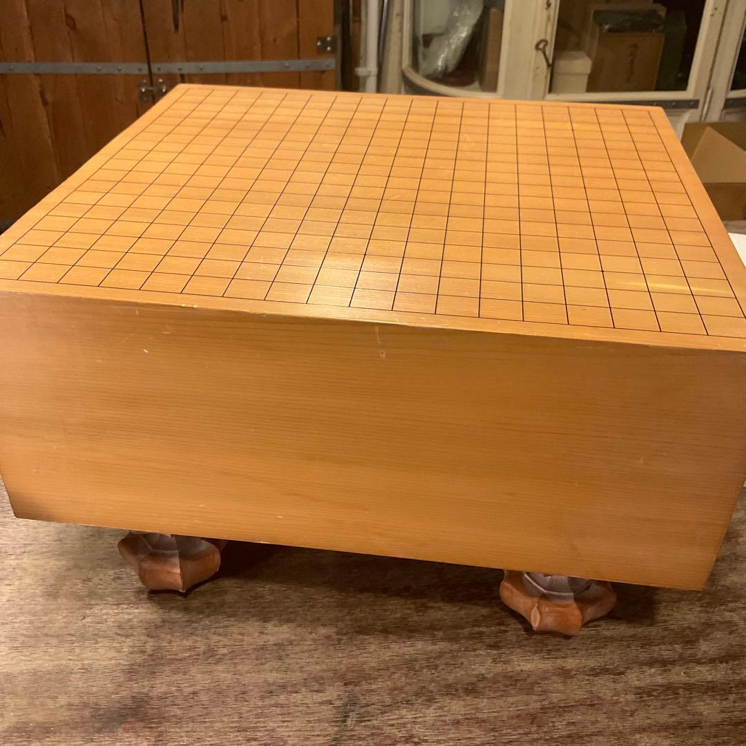 囲碁セット【碁盤、碁石、碁笥】脚付 蛤 那智黒 碁盤 柾目 天地杢