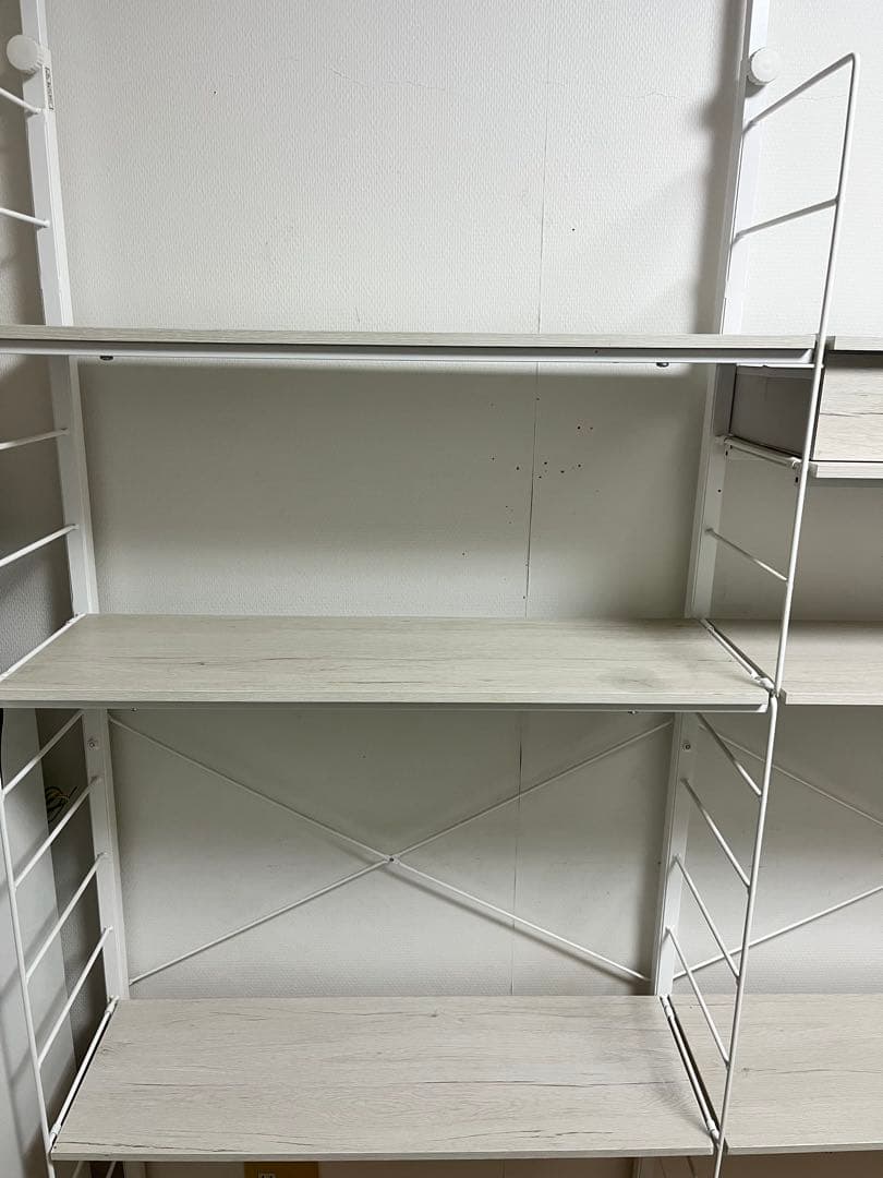 ニトリ　突っ張り壁面収納Nポルダ　ホワイトウォッシュ