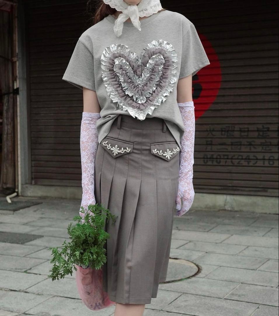 スカート POPPY PEARL PLEATED SKIRT