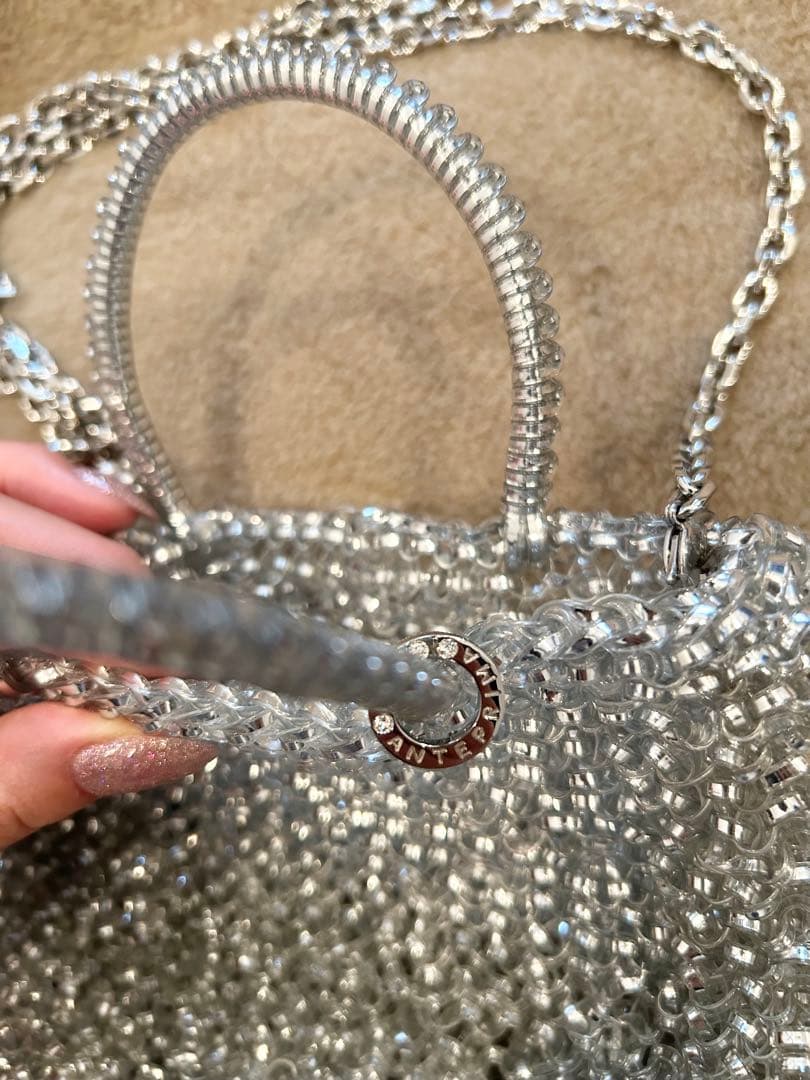 ANTEPRIMA シルバー ビーズバッグ