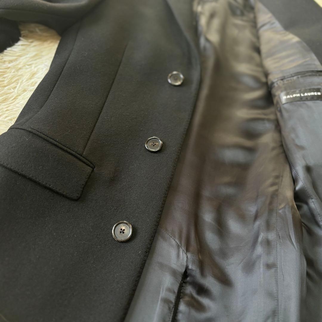 ラルフローレン　チェスターコート　イタリー製　ブラック　36 比翼式