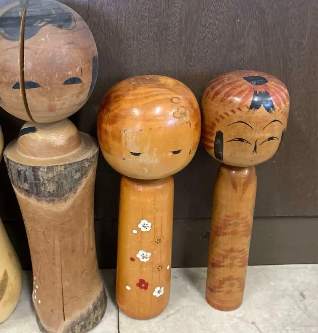 D-3 昭和レトロ 木製 こけし 小芥子 18体セット まとめ売り 大量 人形