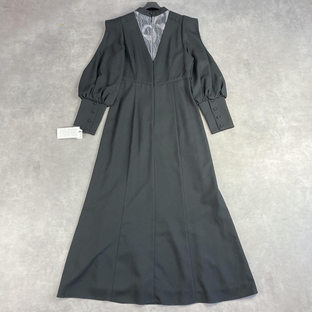 【タグ付き】niana スリーブスリット刺繍レースフレアドレス 結婚式 お呼ばれ