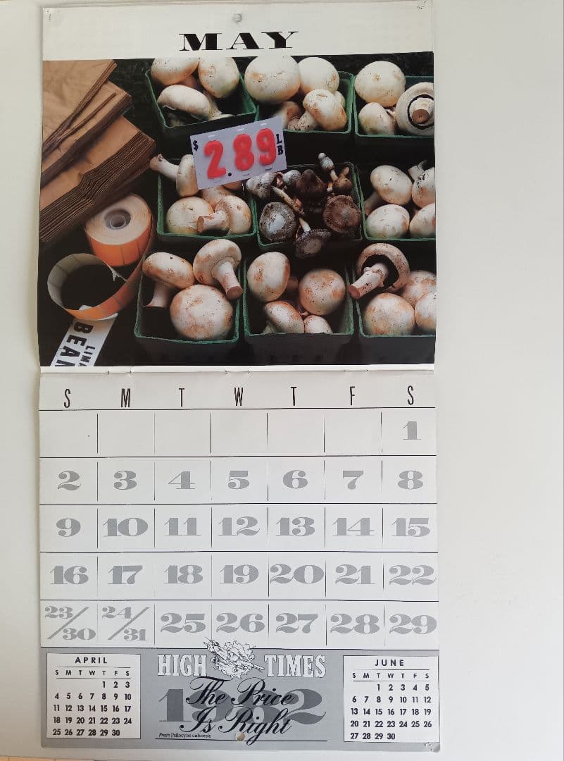 80s/VINTAGE/82年−HIGHT−TIMES/CALENDAR。