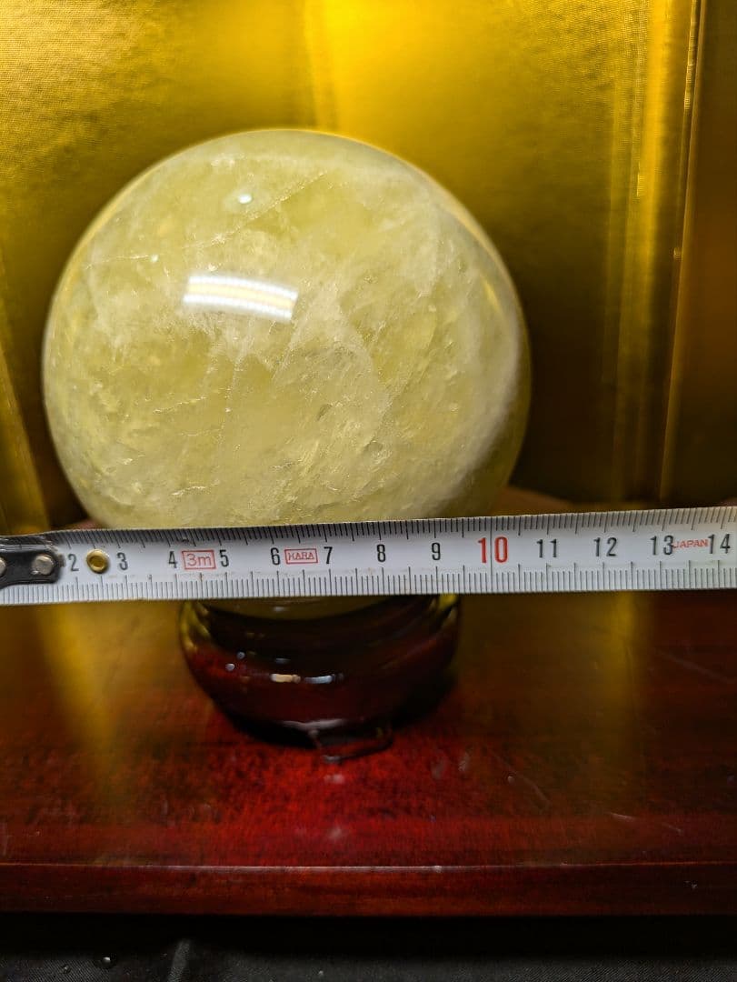 シトリン スフィア 直径110cm 2kg 丸玉 台座付 天然石 パワーストーン
