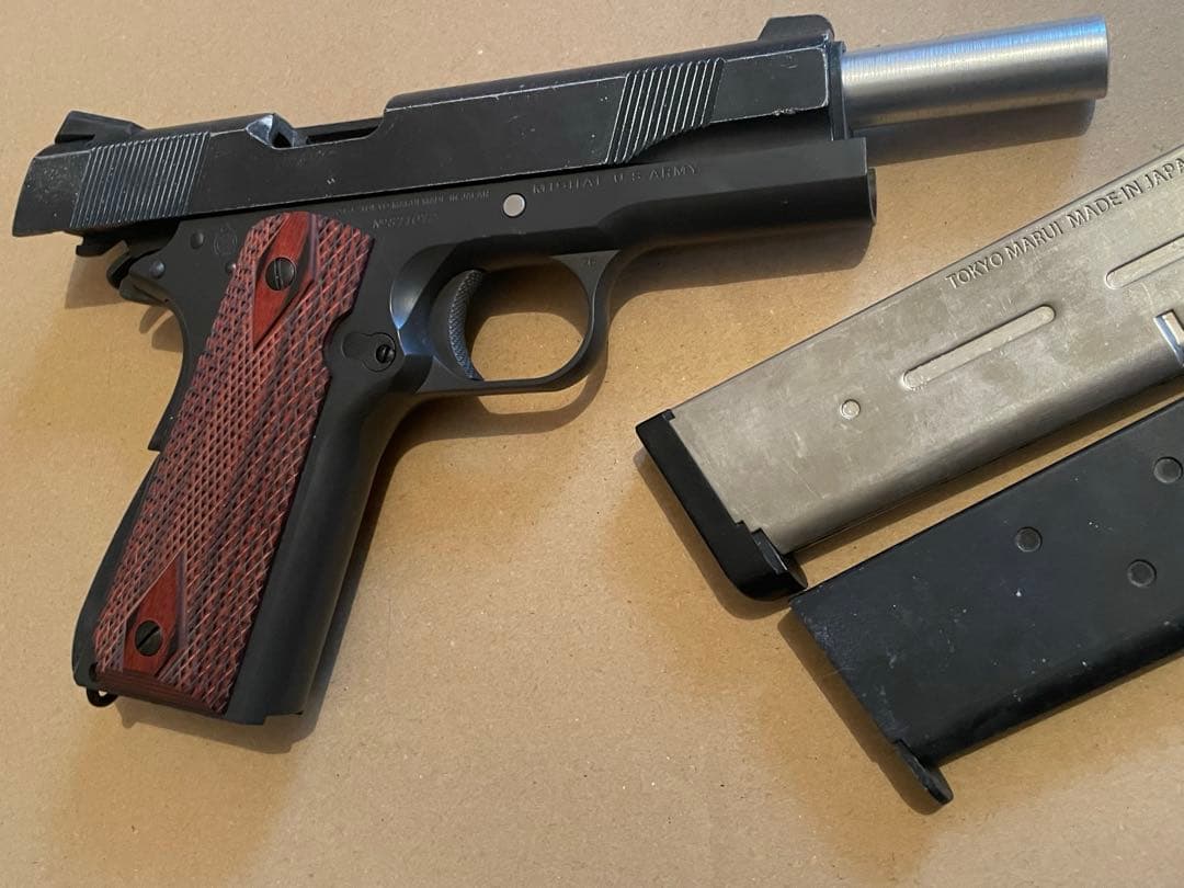 東京マルイm1911a1カスタム。ダメージ塗装