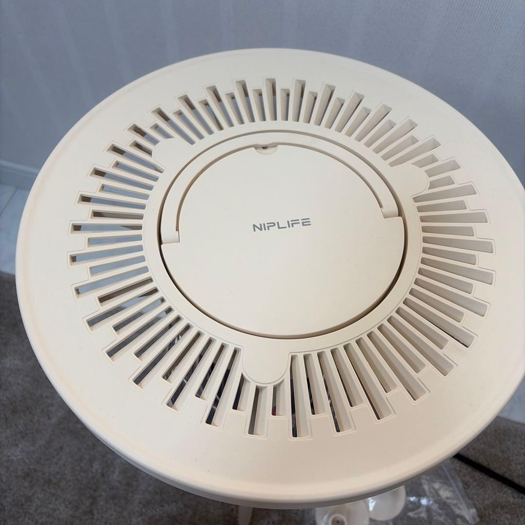 NIPLIFE 電気ストーブ 円形テーブル型　ベージュ