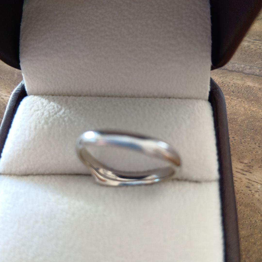 TIFFANY&Co　 Pt950プラチナ オープンハートバンド ダイヤ リング