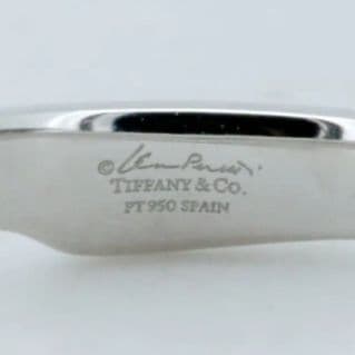 TIFFANY&Co　 Pt950プラチナ オープンハートバンド ダイヤ リング