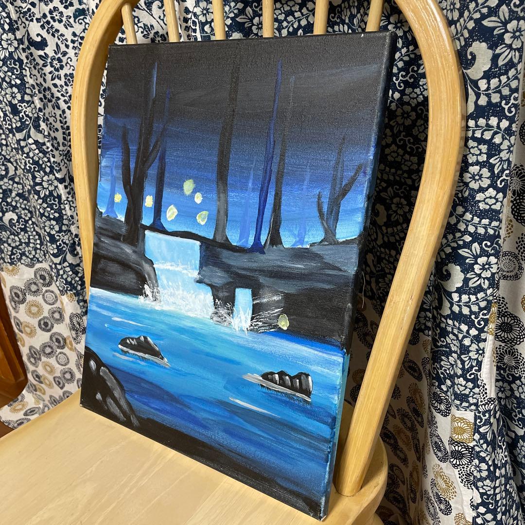 画伯ニッチェ・ルビン　絵画　「深山幽谷」