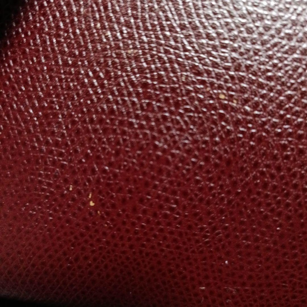 バーガンディ レザー ショルダーバッグゴールド金具