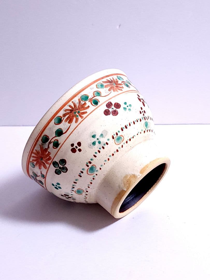 村田陶苑 造 紅安南茶碗 共箱 共布 茶道具