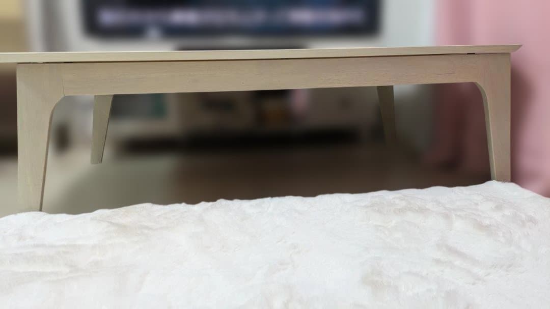 【ニトリ】ホワイト木製 長方形 大型 こたつテーブル