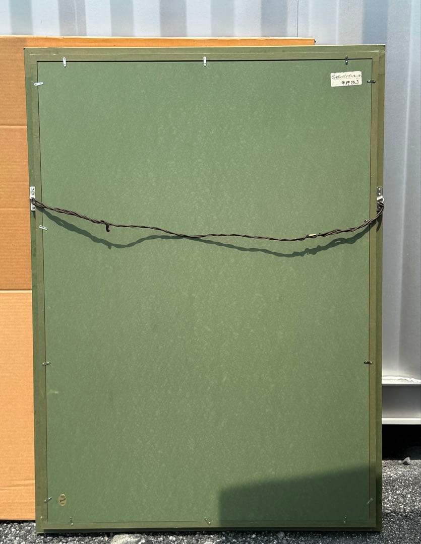 平野能子作　油彩絵　窓辺のボンボニエール　直筆　額装　P50号　送料込み0822