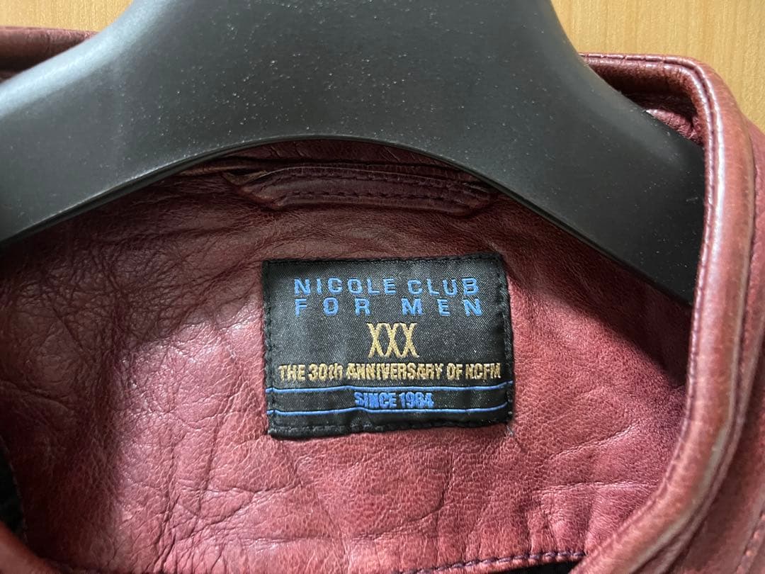 NICOLE CLUB FOR MEN 30周年記念 レザージャケット