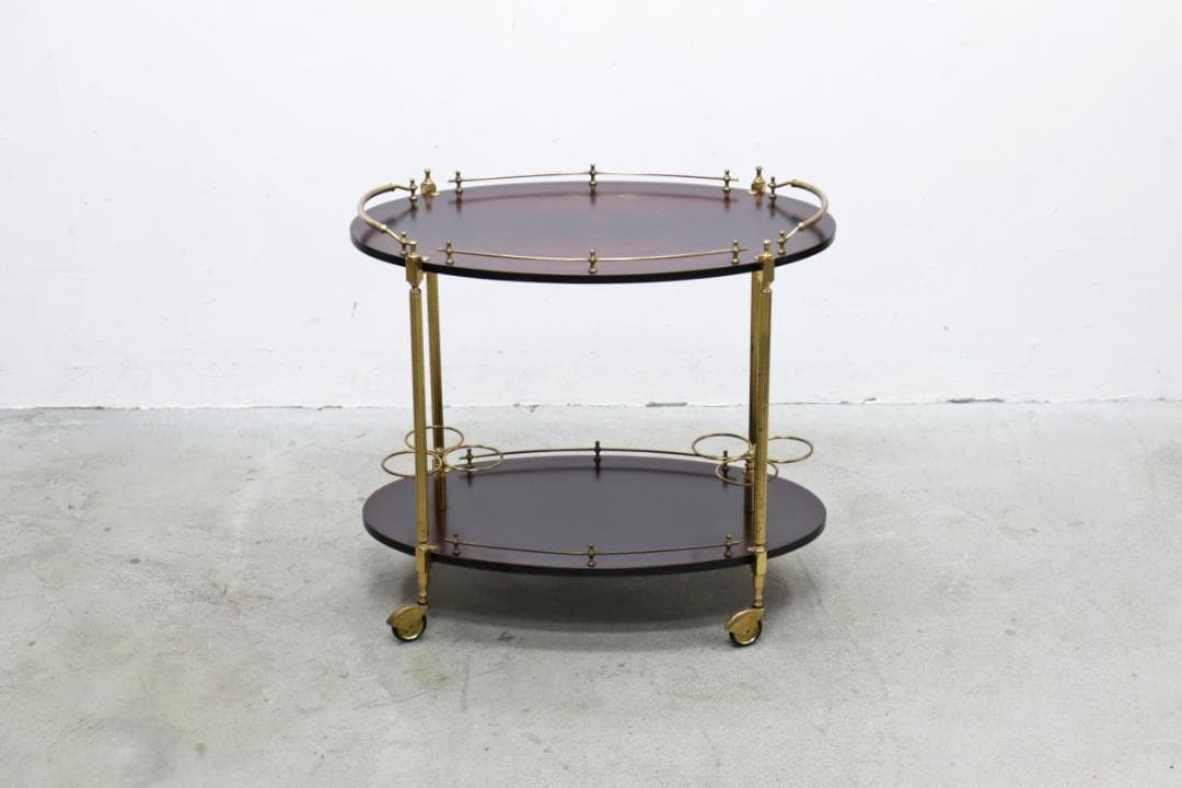 ヴィンテージ クラシカル トローリー キッチン ワゴン シェルフ キャスター