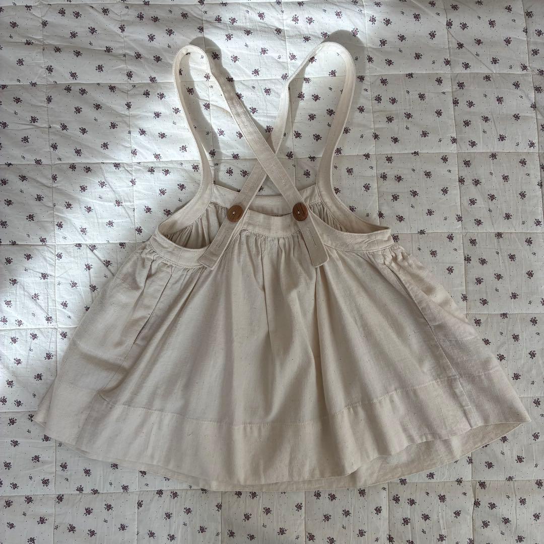【4y】soor ploom eloise pinafore natural