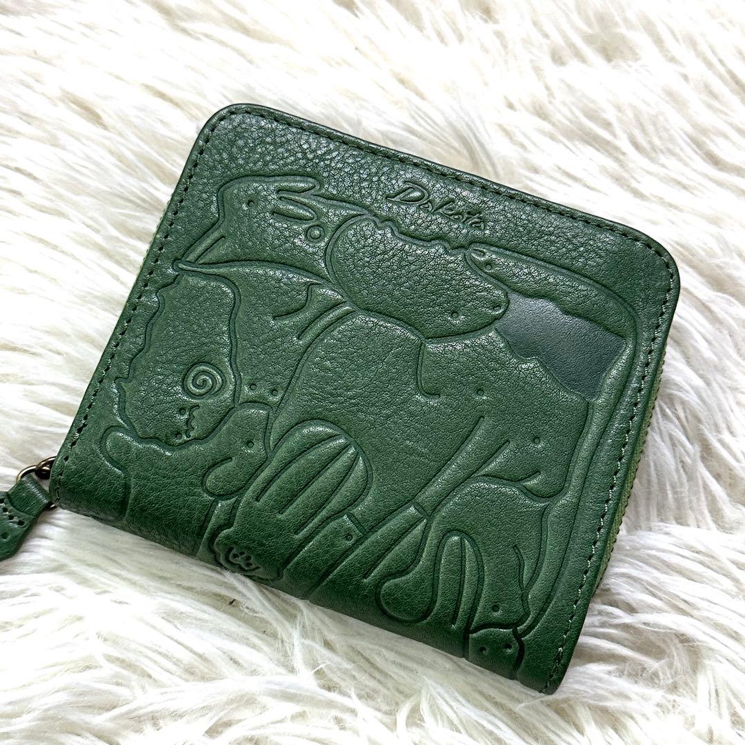 未使用品✨Dakota ダコタ アニマーレ 動物 二つ折り財布 グリーン