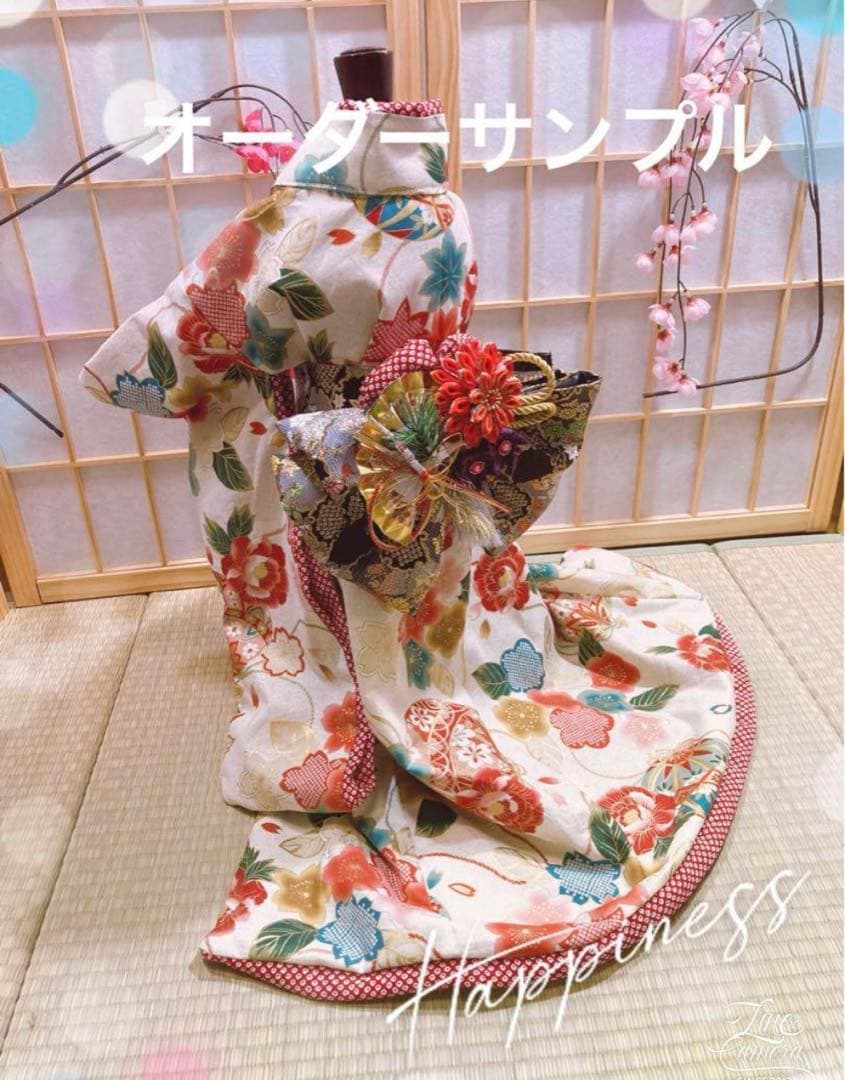 B453. pon2pan2☆犬オーダーお着物☆犬お着物