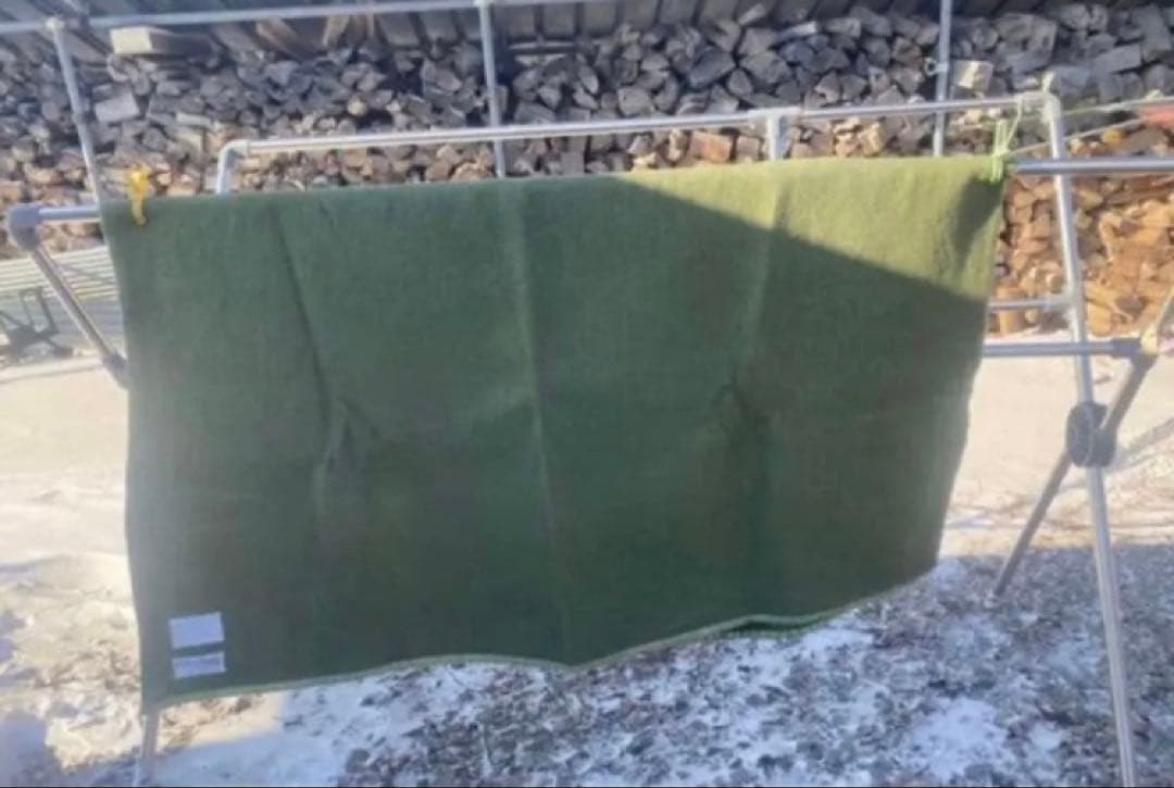 希少な自衛隊旧装備品・毛布一種 当時物　1977年製3月製造