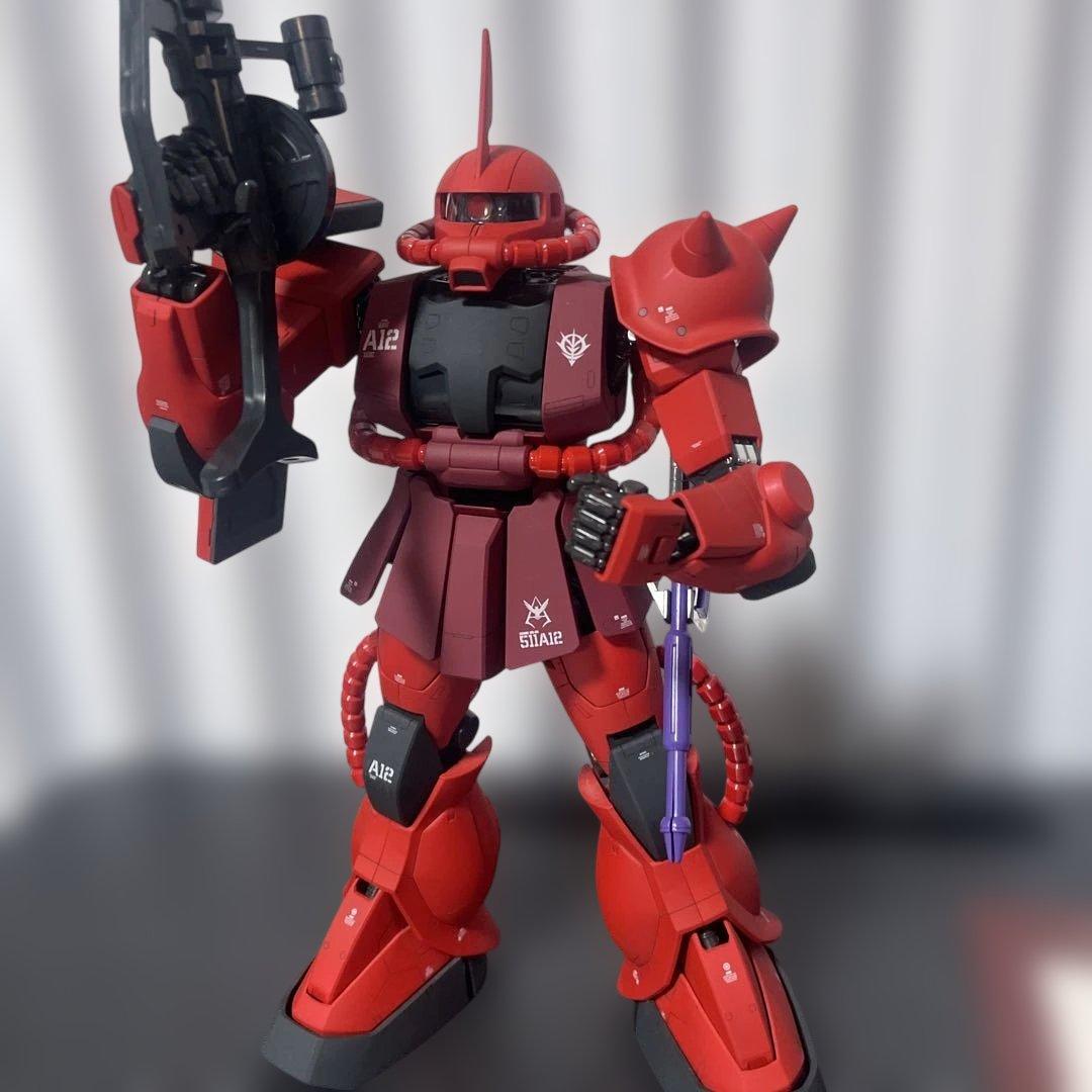 【美】【癒し】PGシャア専用ザクⅡ 組み立て塗装済みジャンク品