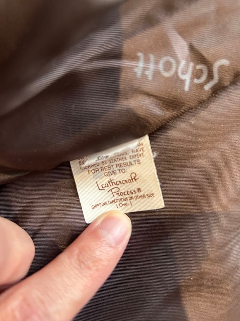 Schott ブラウンレザー シングルライダースジャケット