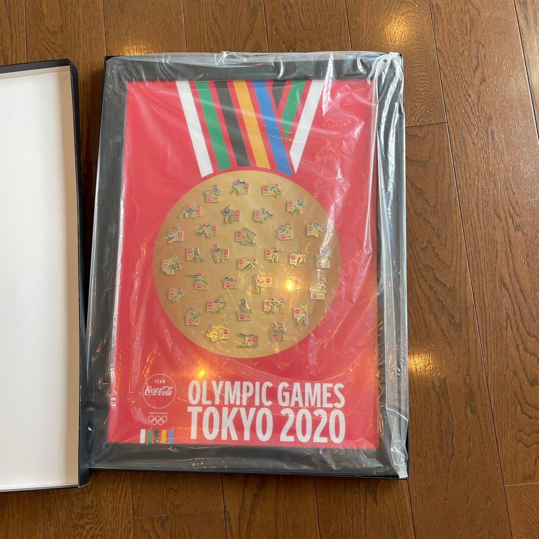 東京オリンピック　額装 ピンバッジ コレクション コカコーラ　オリンピック