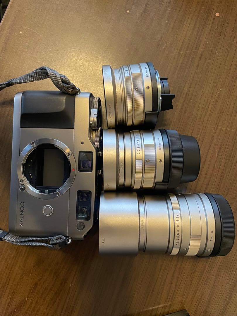 CONTAX G1 フィルムカメラ レンズ2本　ストロボ付き