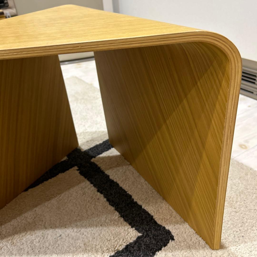 無印良品　重なるテーブルベンチ　大小　オーク材