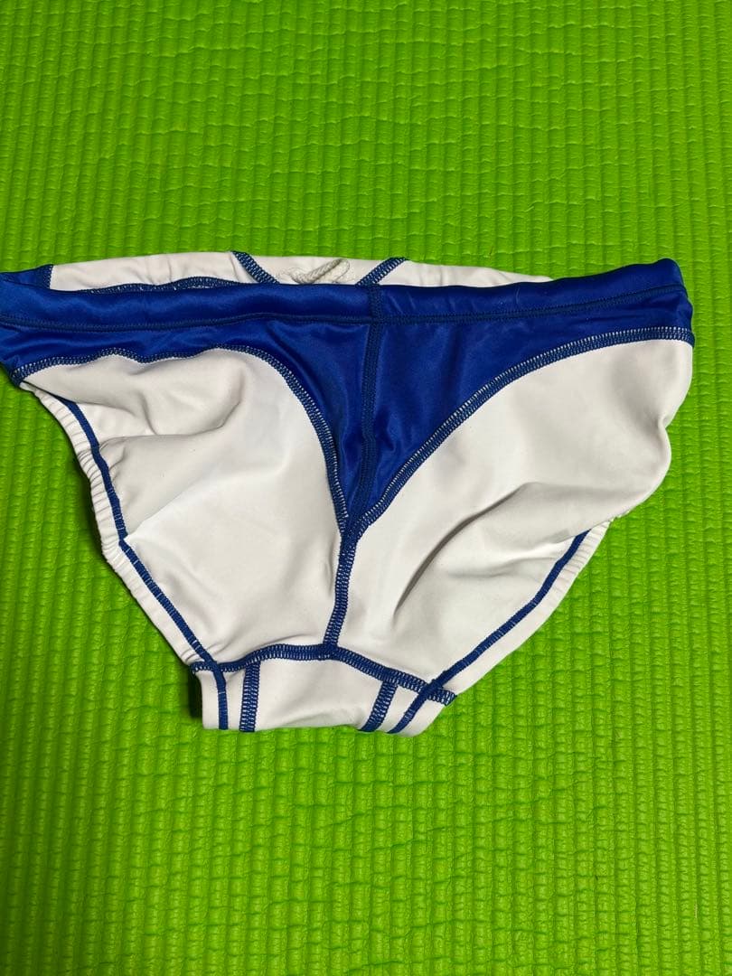 Mizuno 競泳水着 ホワイト/ブルー 競パン 中古品