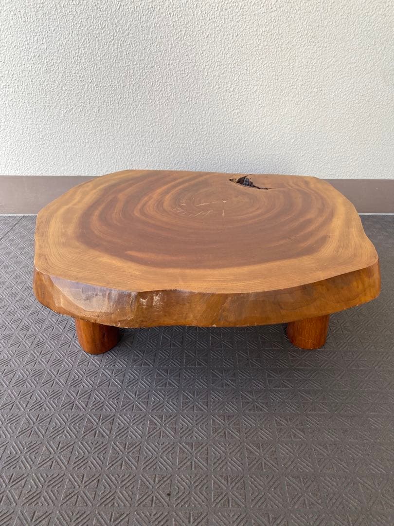 天然木 一枚板 花台 座卓 ローテーブル ちゃぶ台 飾り台 ディスプレイ台