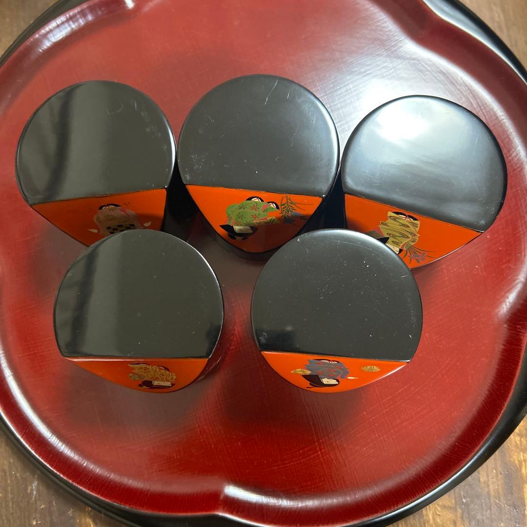 輪島塗　輪島漆器　摂田照彦　ぐい呑　童蒔絵　高級漆器　未使用希少品　希少　レア