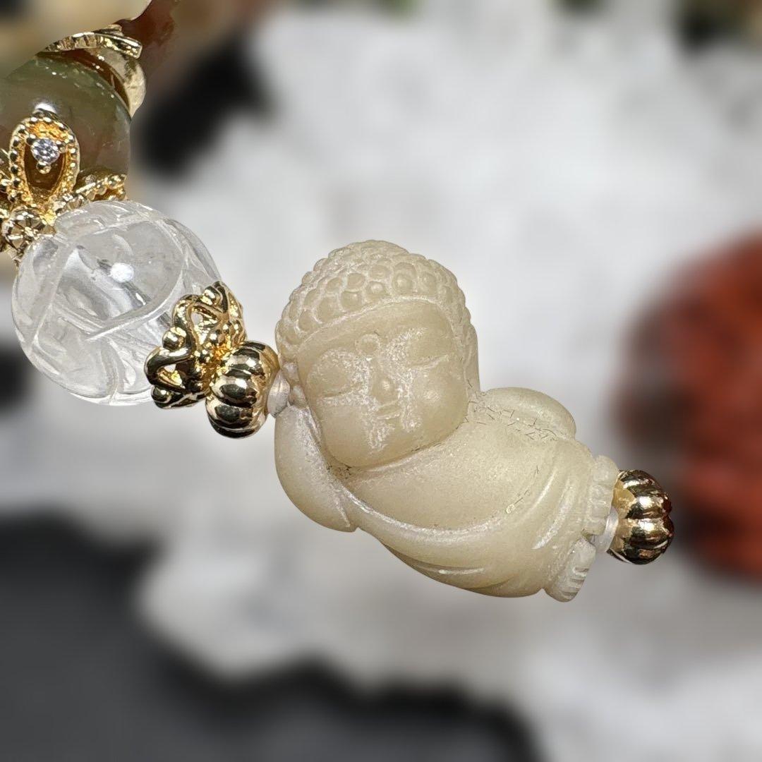 ＊みーにゃん様お取置き7/ 20アラシャン瑪瑙　可愛いすぎるベビー大仏様と蓮