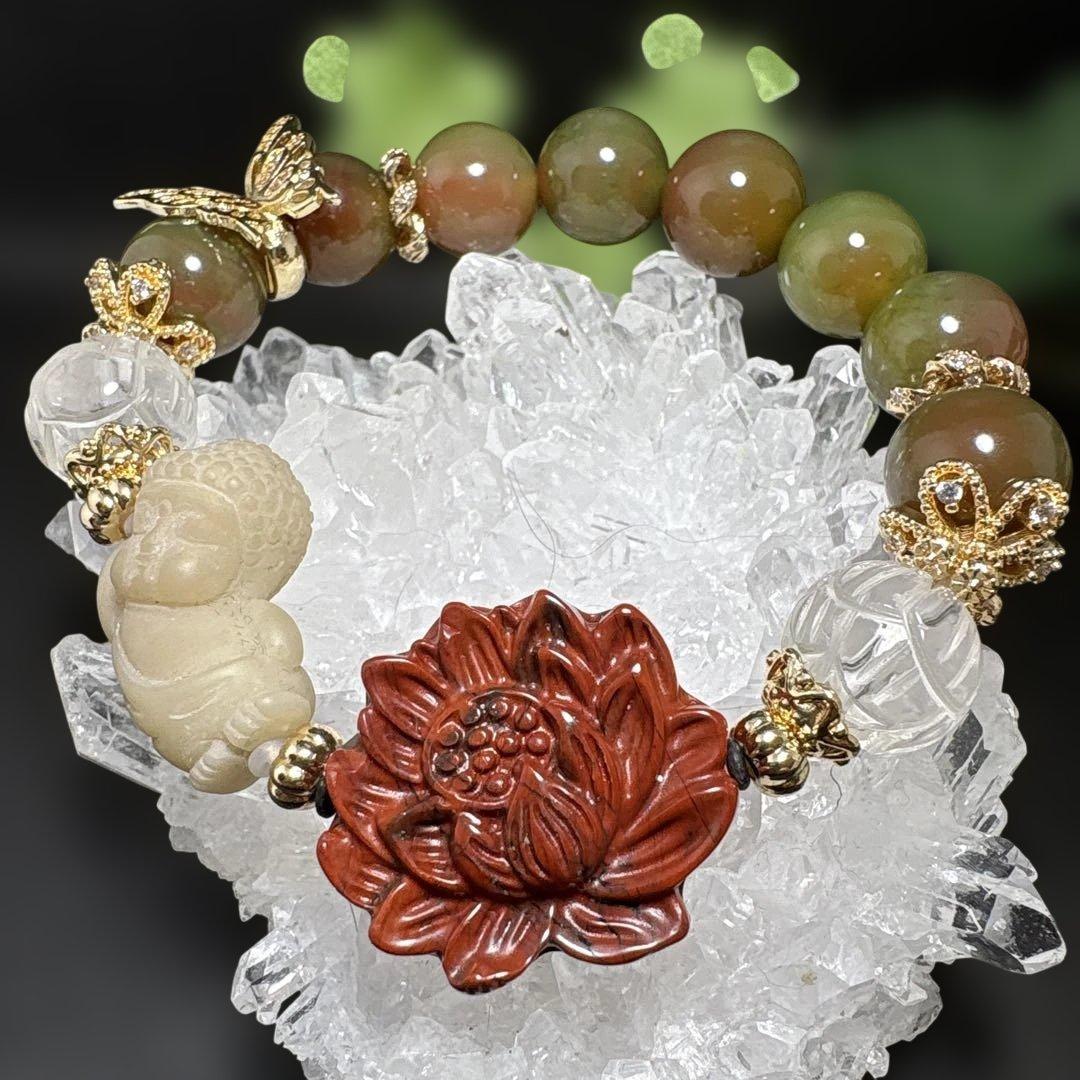 ＊みーにゃん様お取置き7/ 20アラシャン瑪瑙　可愛いすぎるベビー大仏様と蓮