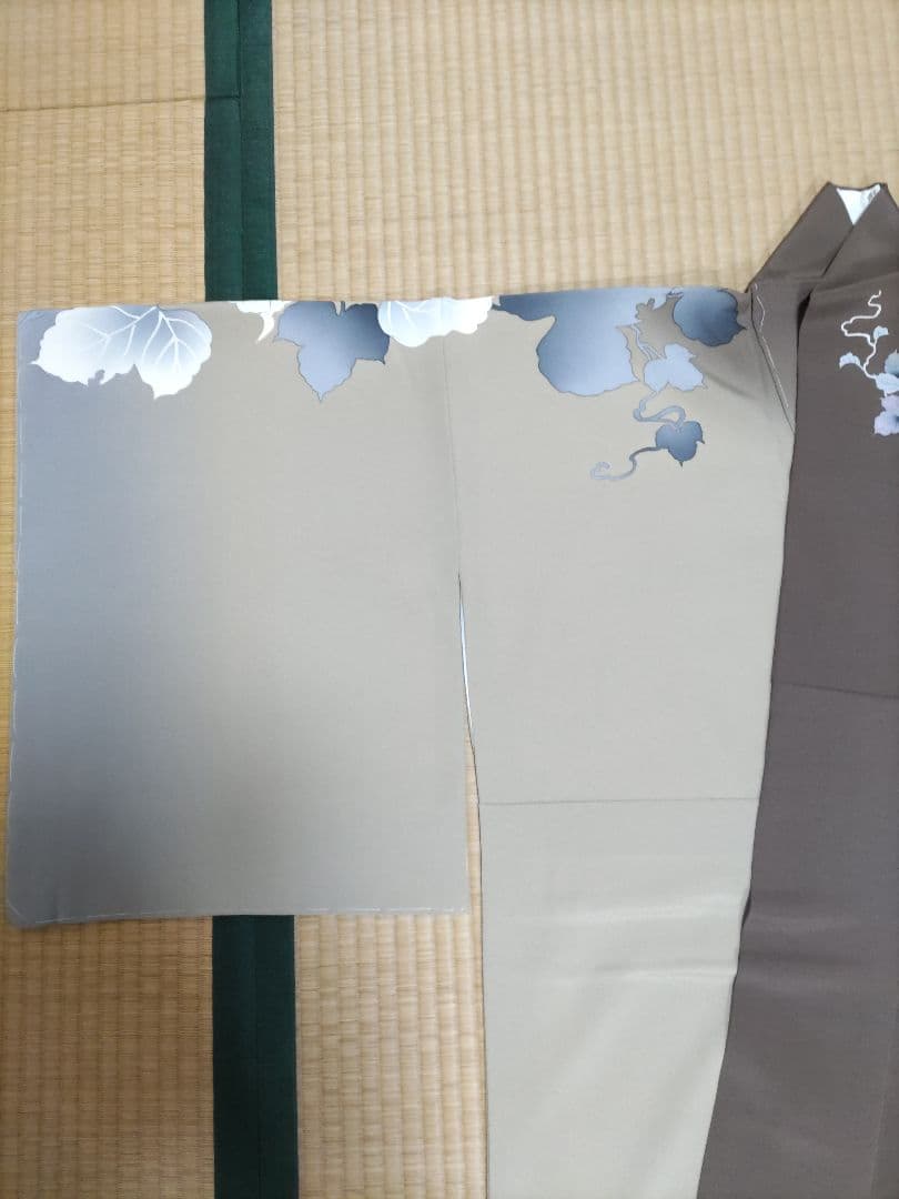 イルセ　茶系　新品未使用品　銀花仙　正絹訪問着長襦袢セット