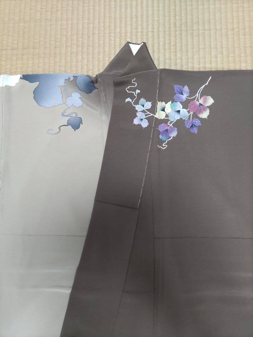 イルセ　茶系　新品未使用品　銀花仙　正絹訪問着長襦袢セット