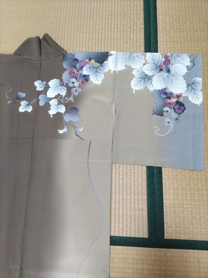 イルセ　茶系　新品未使用品　銀花仙　正絹訪問着長襦袢セット