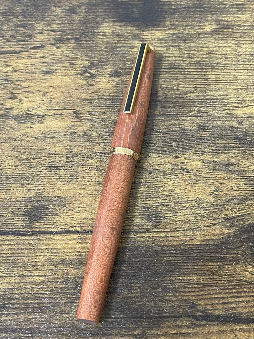 1974年製　初代カスタム　高級天然　イタヤカエデ 大型18金 万年筆