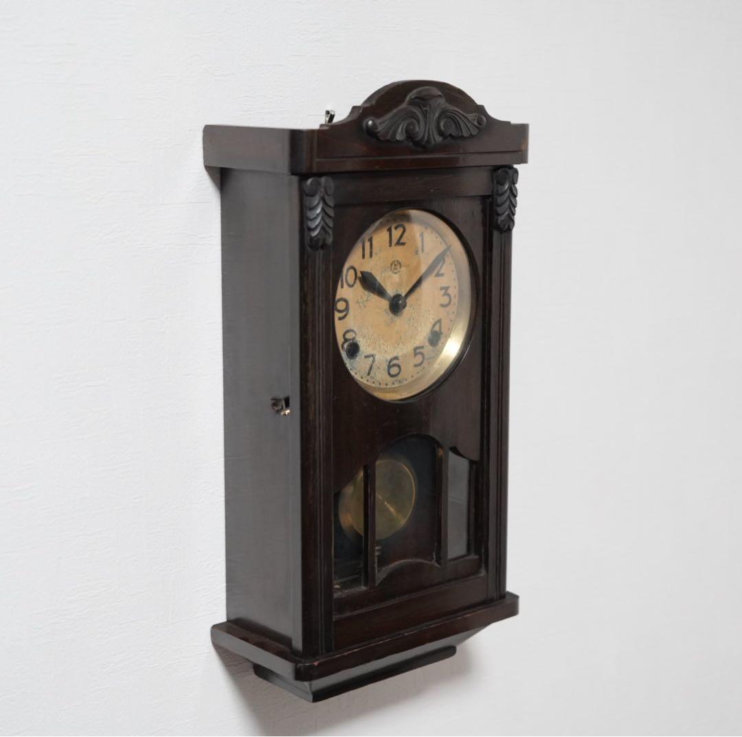 三工舎　ボンボン時計　振り子時計　柱時計　動作品　昭和レトロ