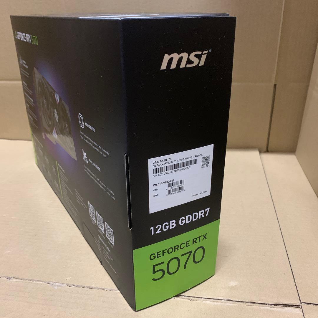 めい　新品　MSI RTX 5070 12G Gaming Trio OC