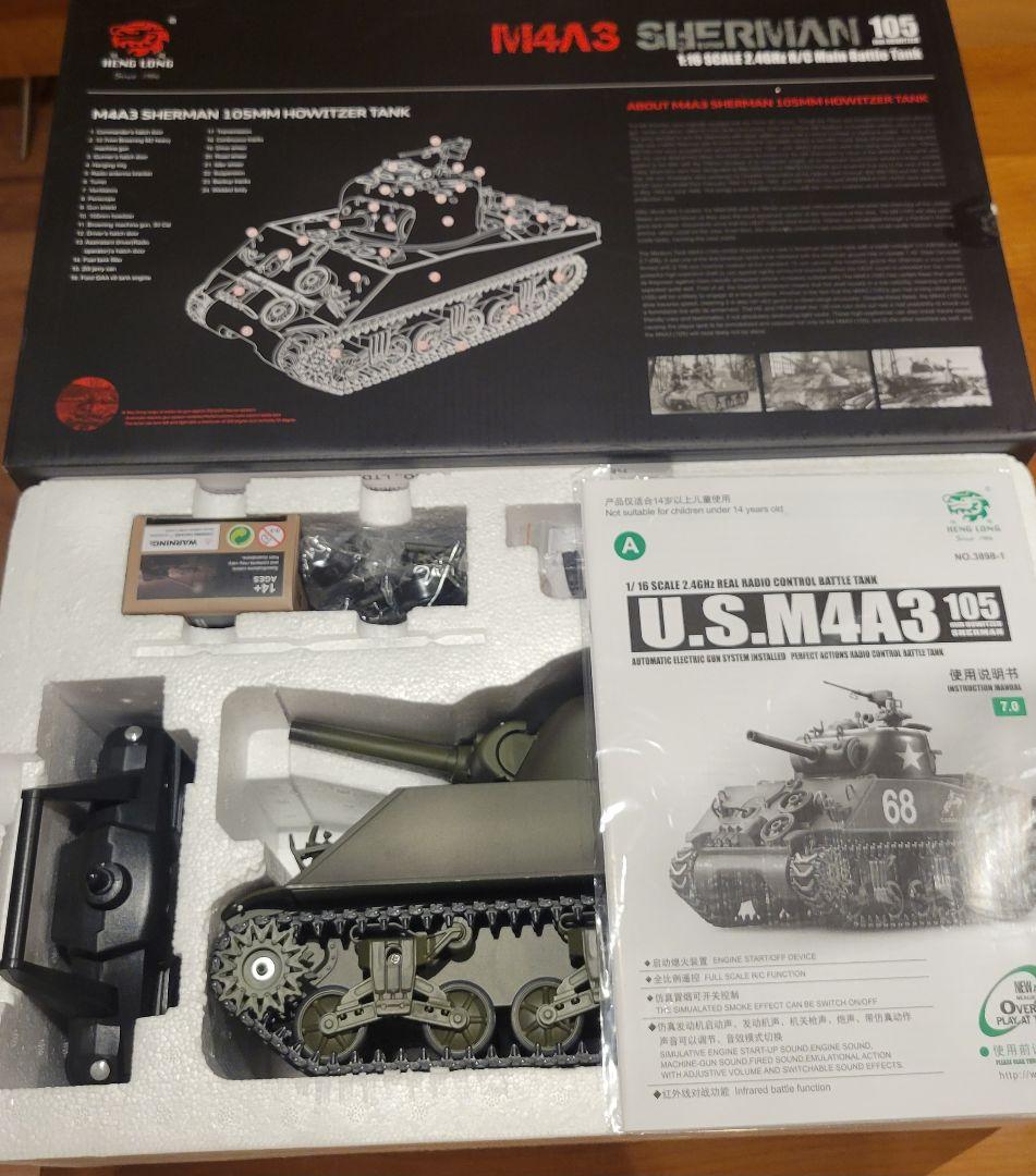 1/16　アメリカ軍　シャーマン戦車ラジコン　ヘンロン社製2.4GHzプロポ