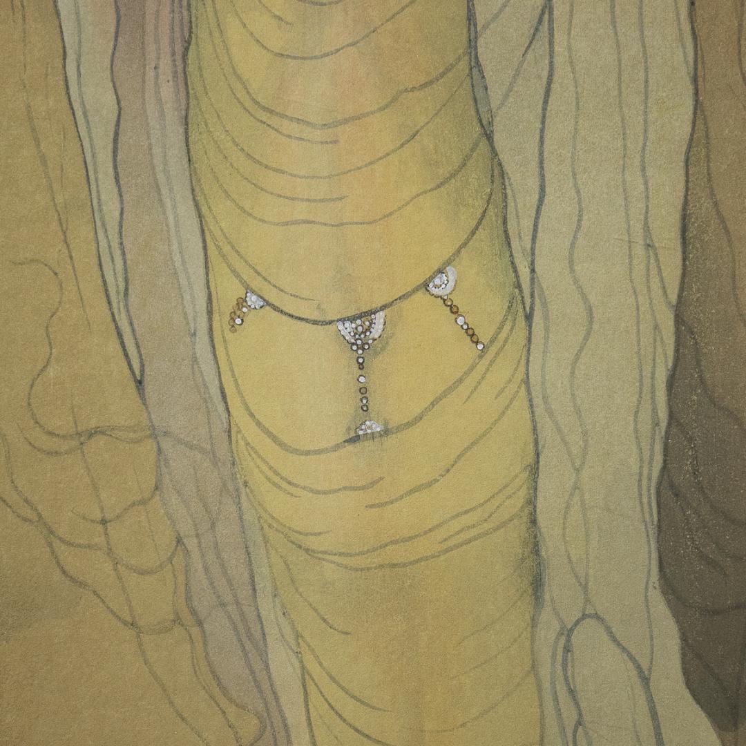 掛軸-1019　村上華岳　聖蓮華　限定木版画　芸艸堂　松田俊蔵彫　米田蔵造摺