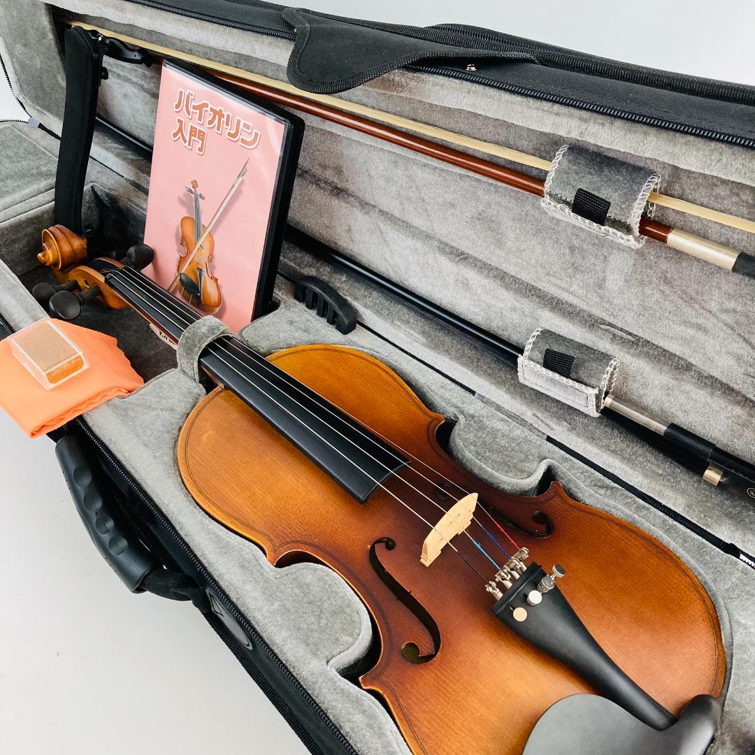美品 ハルシュタット V-12 4/4 バイオリン 弓2本付き セミハードケース
