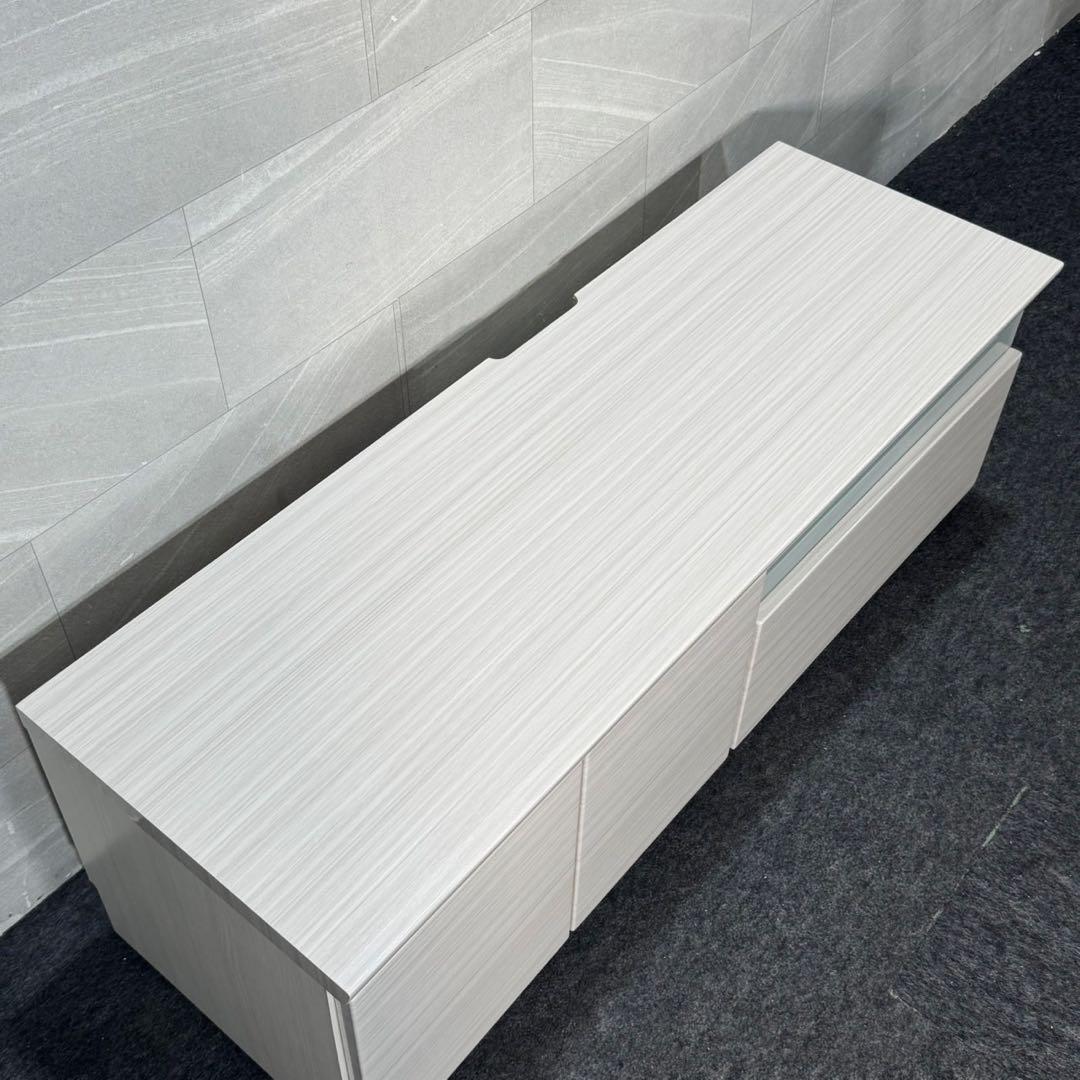 テレビ台 120cm デミオ ハイグロス ホワイト AVボード 白 d4555