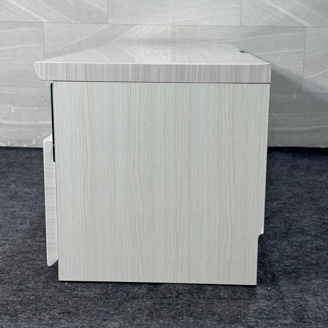 テレビ台 120cm デミオ ハイグロス ホワイト AVボード 白 d4555