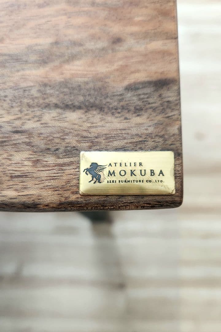 ★アポロ★アトリエモクバ　 ブビンガ(玉杢入り)1枚板ダイニングテーブル