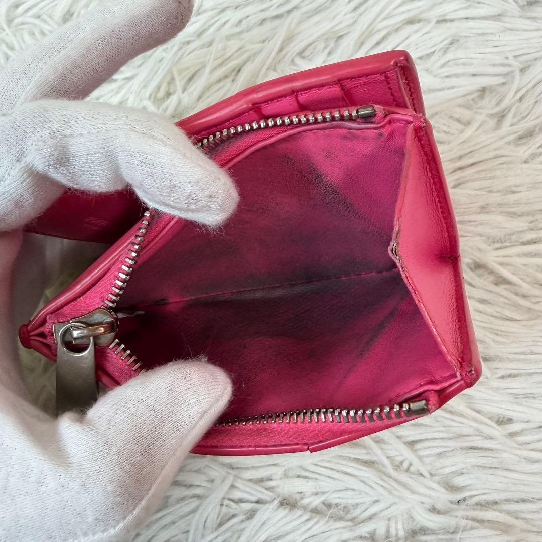 美品/現行/RFID✨ボッテガヴェネタ カセット スモール 二つ折り財布 ピンク