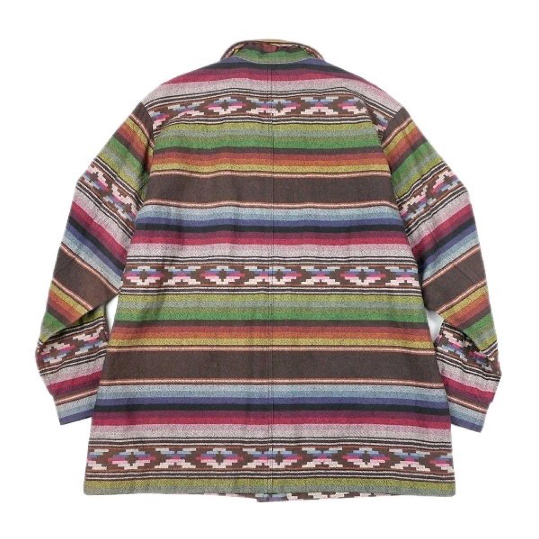 ビンテージ ネイティブ メキシカン ラグ ジャケット カバーオール レザー 古着